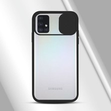 Zebana Samsung Galaxy A71 Kılıf Kamera Lens Korumalı Kılıf Siyah