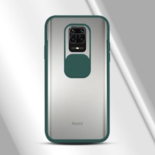 Zebana Xiaomi Redmi Note 9s Kılıf Kamera Lens Korumalı Kılıf Yeşil