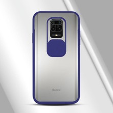 Zebana Xiaomi Redmi Note 9s Kılıf Kamera Lens Korumalı Kılıf Lacivert