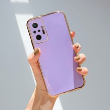 Zebana Xiaomi Redmi Note 10 Pro Kılıf Golden Silikon Kılıf Lila