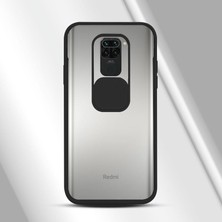 Zebana Xiaomi Redmi Note 9 Kılıf Kamera Lens Korumalı Kılıf Siyah