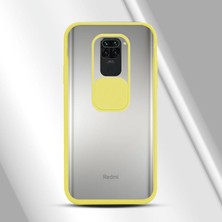Zebana Xiaomi Redmi Note 9 Kılıf Kamera Lens Korumalı Kılıf Sarı