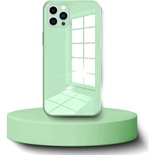 Apple iPhone 13 Pro Kılıf Zebana Avesta Cam Kılıf (Silikon Kenar) Su Yeşili