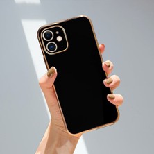 Zebana Apple iPhone 11 Kılıf Golden Silikon Kılıf Siyah