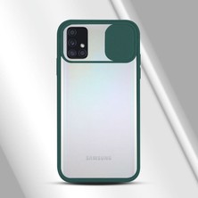 Zebana Samsung Galaxy M51 Kılıf Kamera Lens Korumalı Kılıf Yeşil