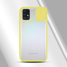 Zebana Samsung Galaxy M51 Kılıf Kamera Lens Korumalı Kılıf Sarı