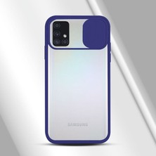 Zebana Samsung Galaxy M51 Kılıf Kamera Lens Korumalı Kılıf Lacivert