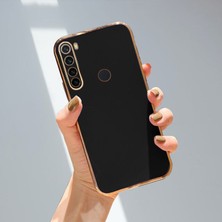 Zebana Xiaomi Redmi Note 8 Kılıf Golden Silikon Kılıf Siyah