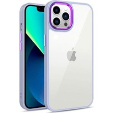 Zebana Apple iPhone 13 Pro Kılıf Guard Kamera Korumalı Silikon Kılıf Lila