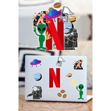 Msticker Netflix Temalı Laptop Notebook Telefon Tablet Sticker Seti 10 Parça