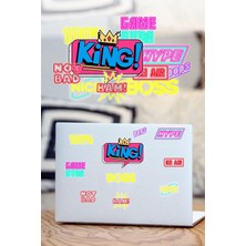 Msticker Game Over Temalı Laptop Notebook Telefon Tablet Sticker Seti 10 Parça