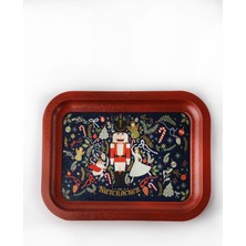 Evle EE161-V1 Tales Nutcracker Desenli Dikdörtgen Tepsi 23X31 cm