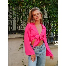 ALV Fashion Pembe Kruvaze Bluz