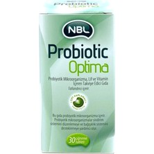 NBL Nobel Optima Probiyotik Lif Ve Vitamin Içeren Takviye Edici Gıda 30 Çiğneme Tableti