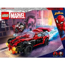 LEGO Marvel Miles Morales Morbius’a Karşı 76244 - 7 Yaş ve Üzeri için Minifigür ve Araba İçeren Örümcek Adamlı Oyuncak Yapım Seti (220 Parça)