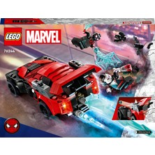 LEGO Marvel Miles Morales Morbius’a Karşı 76244 - 7 Yaş ve Üzeri için Minifigür ve Araba İçeren Örümcek Adamlı Oyuncak Yapım Seti (220 Parça)