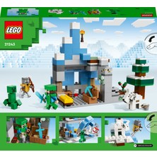 LEGO® Minecraft Donmuş Tepeler 21243 - 8 Yaş ve Üzeri Çocuklar Için Oyunun Buzlu Biyomunu Içeren Oyuncak Yapım Seti (304 Parça)