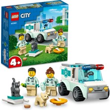 LEGO® City Veteriner Kurtarma Aracı 60382 - 4 Yaş ve Üzeri Çocuklar Için Evcil Hayvanlı Oyuncak Yapım Seti (58 Parça)