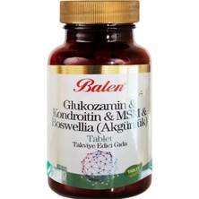 Balen Glukozamin Kondroitin Msm+Boswelia 1200 Mg 120*2 Adet