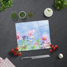 Decorita Menekşe Desenli | Cam Kesme Tahtası - Cam Kesme Tablası |