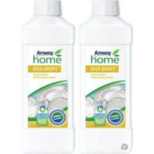 Amway Dish Drops 1 lt 2 Adet Konsantre Sıvı Bulaşık Deterjanı 10 Yıkama İçin Güçlü Temizlik