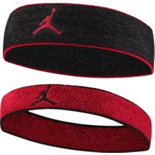 Nike Jordan Unisex Chenille Saç Bandı 2 Pk Siyah Yumuşak Polyester Malzeme ile Rahat Kullanım