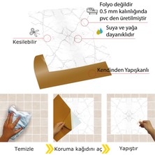 Tink Kendinden Yapışkanlı Silinebilir Mermer 010 Desenli Pvc Karo 30X30 cm (56 Adet) 5m2