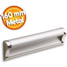 Plus Mobilya Dolap Kapak Çekmece Kulpu Kulbu 160 mm Mat Krom Metal Kulp