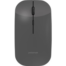 Polosmart PSWM14 Hibrit Bluetooth & Wireless Şarj Edilebilir Kablosuz Mouse Koyu Gri