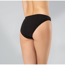 Namaldı Kadın Basic Hipster Slip Kalıp Kilot Elastan Kumaş 6'lı Paket Siyah 299