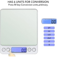 Sanec Dijital Hassas Mutfak Terazisi Hassas Tartı 2000 Gr./0.1 Gr. Hassasiyet