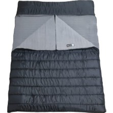 Neo -23 350 gr ELYAF+200 gr Peluş Polarlı Şapkalı Çift Kişilik Uyku Tulumu Lacivert