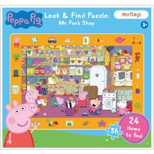 Moritoys Look & Find Puzzle: Peppa Pig Mr. Fox's Shop - 36 Parçalı Yapboz ve Gözlem Oyunu