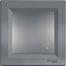 Schneider Electric Schneider Asfora Plus Çelik Light Yaylı Anahtar Çerçeveli - EPH0700162