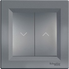 Schneider Electric Schneider Asfora Plus Çelik Jaluzi Kumanda Anahtarı Çerçeveli - EPH1300562