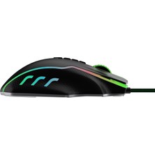 Pusat V5 24000 DPI Yüksek Performans 11 Tuşlu Kablolu RGB Oyuncu Mouse - Siyah