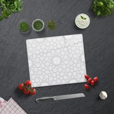 Decorita Selçuklu Motifi Desenli | Cam Kesme Tahtası - Cam Kesme Tablası |