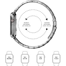 Kip GSM Apple Watch Uyumlu Kordon 38MM 40MM 41MM 42MM 44MM 45MM 49MM 1/2/3/4/5/6/se/7/8/ultra Metal Kordon Ayarlama Aparatlı