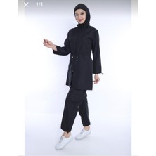 GC GÖKHAN CLUB Tam Kapalı Su Iticili Hızlı Kuruyan Önden Bağlamalı ve Fermuarlı  Tesettür Mayo Hasema