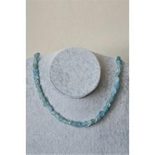 Bade Accessories Akuamarin Amorf Doğal Taş Kolye