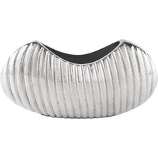 Mikasa Moor Gümüş Oval Vazo 26 x 7 x 14 cm
