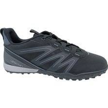 Lescon Attack Erkek Siyah Bağcıklı Halı Saha Ayakkabı