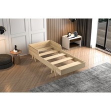 Koç Tek Yapı Elif Unisex Bebek ve Çocuk Karyolası-Ahşap Çocuk Karyolası Elif-Antrasit