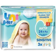 Uni Baby Aktif Sensitive Islak Mendil 12 x 52 Adet 624 Yaprak