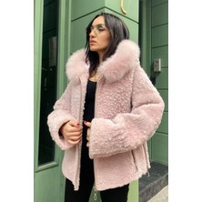 Lava Design Kadın Ceket Hakiki Kürk Pembe