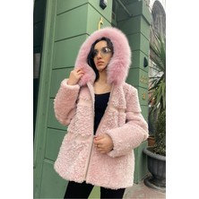Lava Design Kadın Ceket Hakiki Kürk Pembe