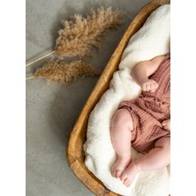 Müslin %100 Pamuk Bebek Alttan Çıtçıtlı Body Taba Rengi
