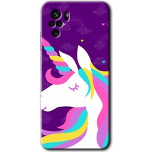 Ankacep Poco M5S Kılıf Hd Desen Baskılı Arka Kapak - Unicorn Sleep
