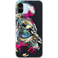Ankacep Redmi A1 Kılıf Hd Desen Baskılı Arka Kapak - Colorfull Aslan