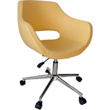 Kamusal Market Büro Koltuğu Çalışma Sandalyesi Krom Yıldız Ayaklı